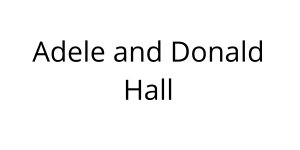 Adele and Donald Hall