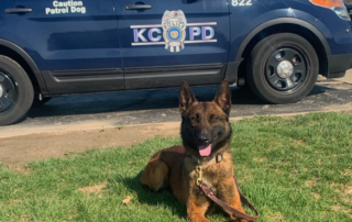 K9 Tex outside of his KCPD patrol car.